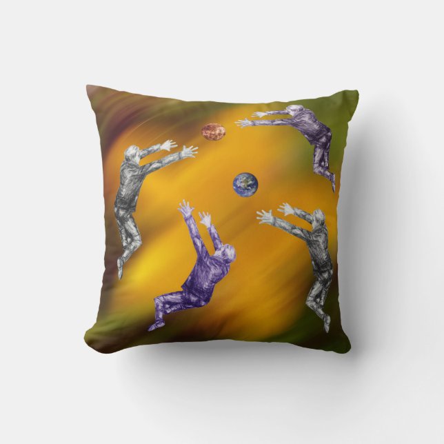 Abstract ball fight Cushion (Front)