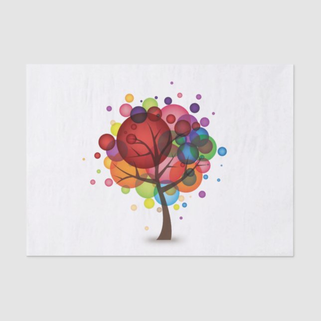 Abstract Balloon Tree Tissue Paper (Front)