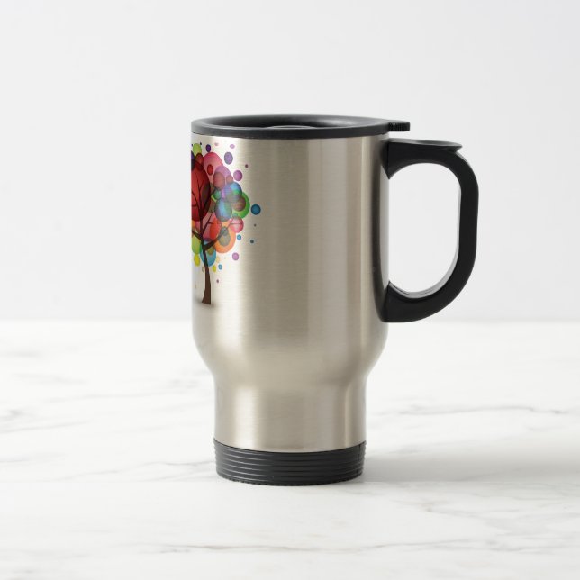 Abstract Balloon Tree Travel/Commuter Mug (Right)