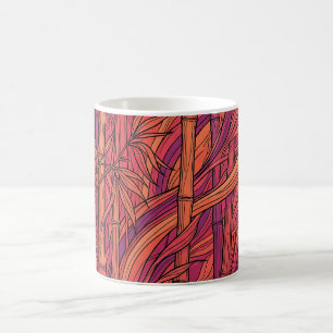 Abstract Bamboo Sunset Orange Coffee Mug