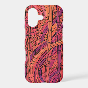 Abstract Bamboo Sunset Orange Line iPhone Cases