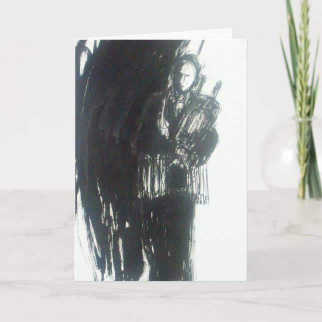 Abstract bar-mitzvah boy invitation (Front)