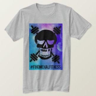 Abstract Barbell Skull T-Shirt