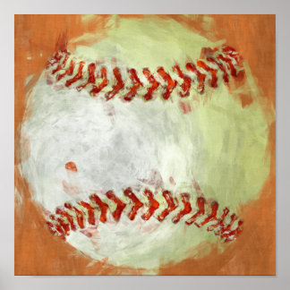 Abstract Baseball Poster