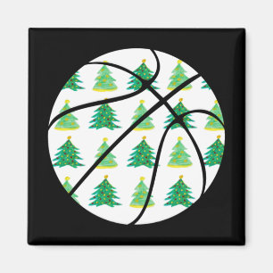 Abstract Basketball Design - Motivational Sports - Magnet