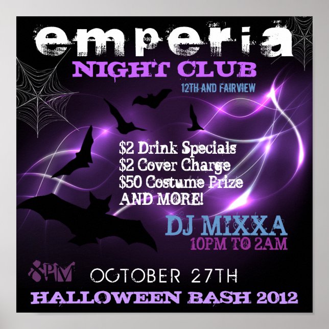 Abstract Bats Promotional Halloween Poster (Front)