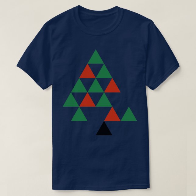 Abstract Bauhaus Christmas Tree T-Shirt (Design Front)