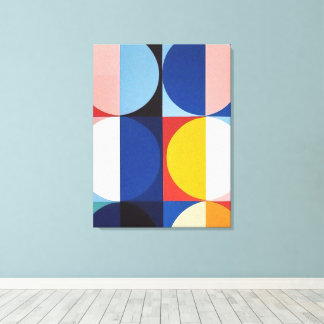 Abstract Bauhaus Geometric Art Canvas Print
