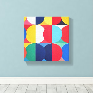 Abstract Bauhaus Geometric Art Canvas Print