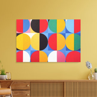 Abstract Bauhaus Geometric Art Canvas Print