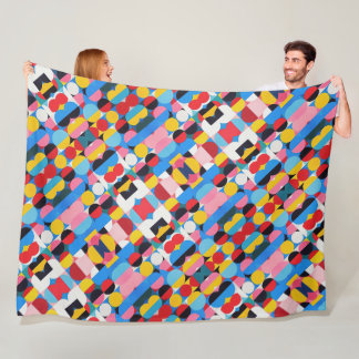 Abstract Bauhaus Geometric Art Fleece Blanket