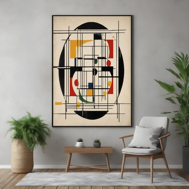 Abstract Bauhaus Geometric Modern Minimalist Art Poster (Creator Uploaded)