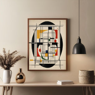 Abstract Bauhaus Geometric Modern Minimalist Art Poster