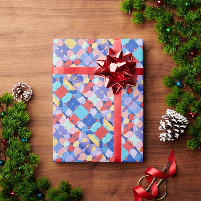 Abstract Bauhaus Pattern Art Wrapping Paper (Holiday Gift)