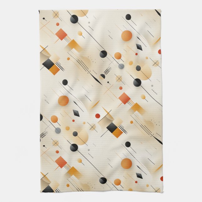 Abstract Bauhaus Tea Towel (Vertical)