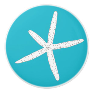 Abstract Beach Scallop Seashell Ceramic Knob