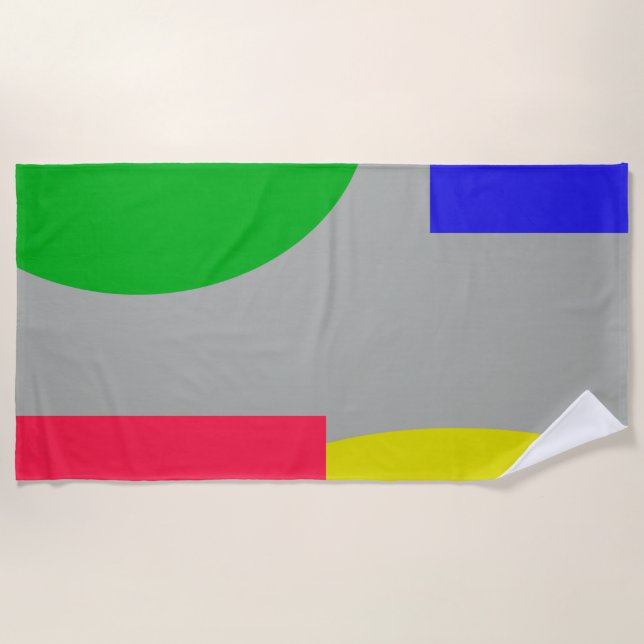 Abstract Beach Towel (Front)