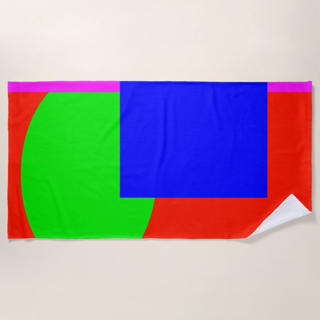 Abstract Beach Towel (Front)