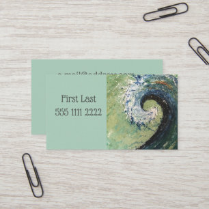 Abstract Beach Wave Fine Art Painting Business Card