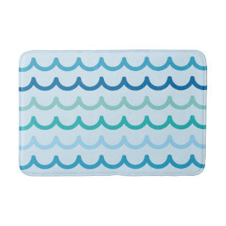 Abstract Beach Waves Bath Mat