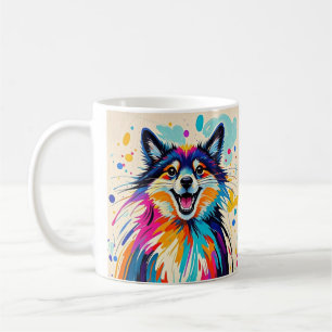 Abstract bear cute funny happy animal art coffee mug