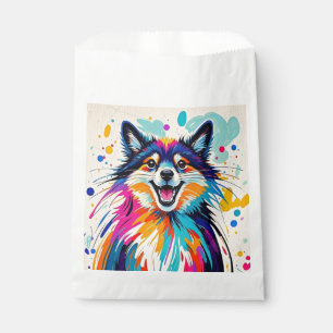 Abstract bear cute funny happy animal art  favour bags