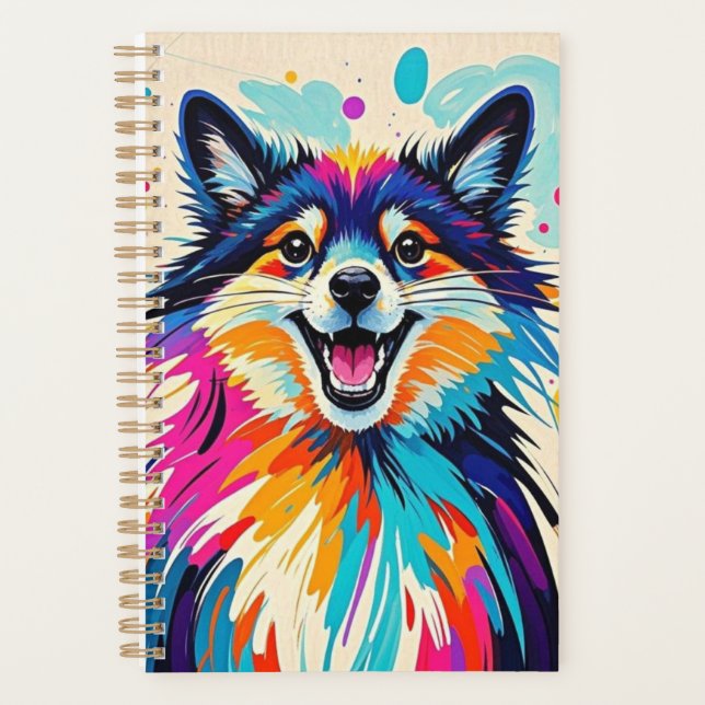 Abstract bear cute funny happy animal art  planner (Front)