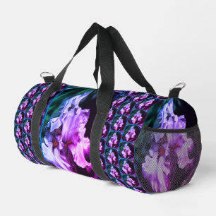 Abstract Bearded Iris Flower Art Duffle Bag