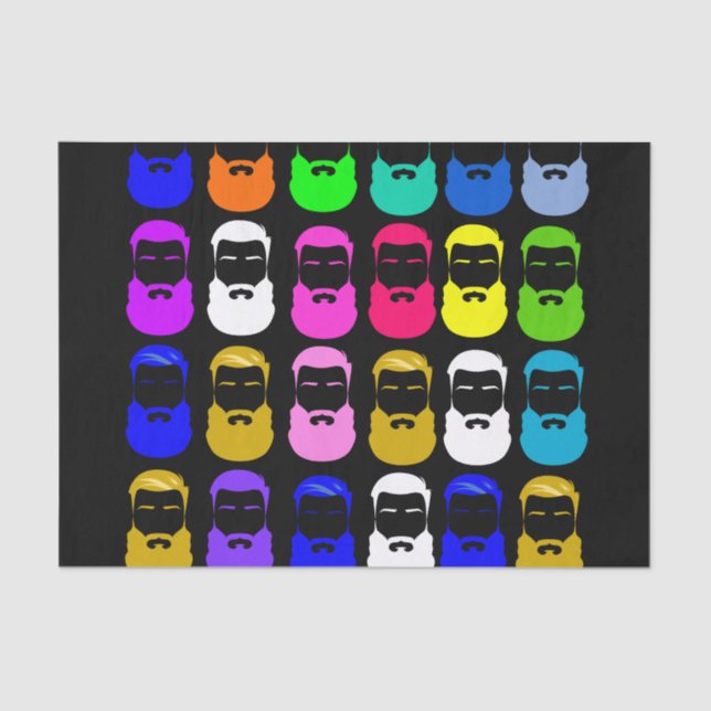 Abstract Beards Tissue Paper (Front)