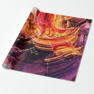 Abstract beautiful purple, red and yellow bright c wrapping paper