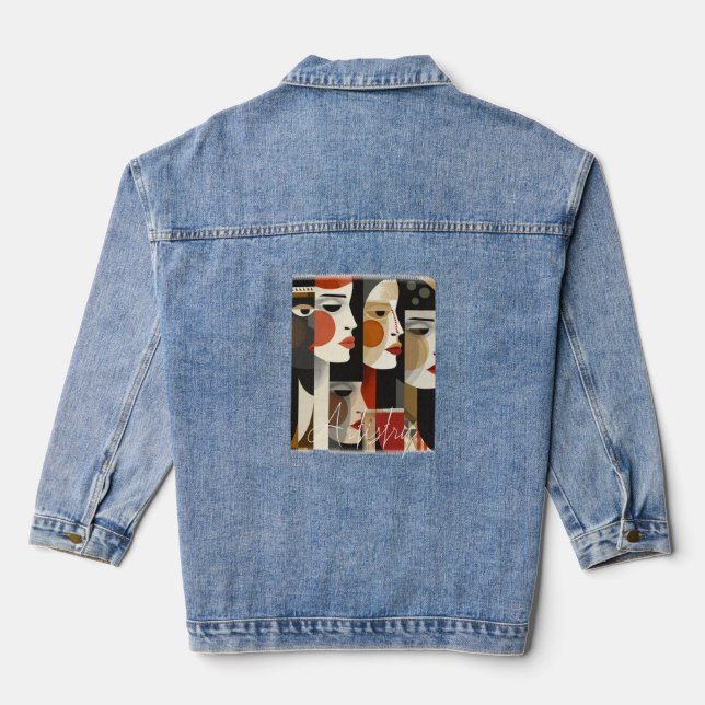 Abstract Beauty Palette Artistry Denim Jacket (Back)