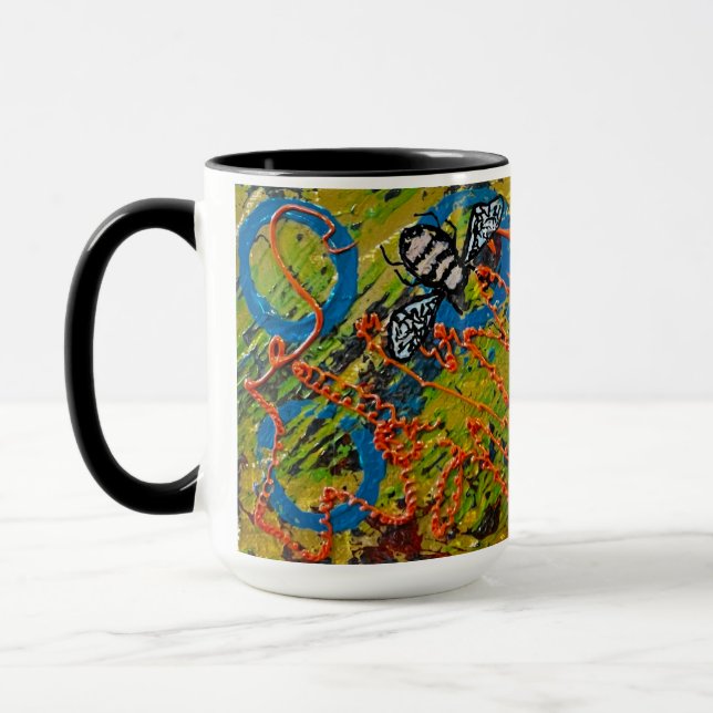 Abstract Bee Mug (Left)