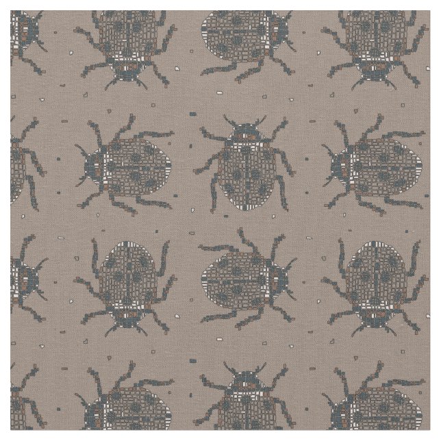 Abstract Beetles Fabric (Close Up)