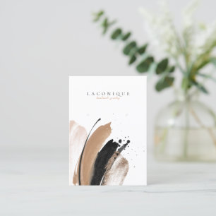 Abstract Beige & Gold Watercolor Jewellery Display Business Card