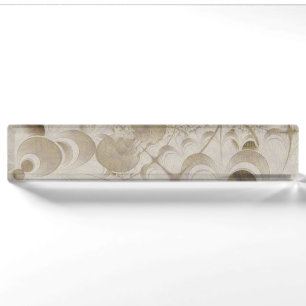 Abstract beige pattern nameplate