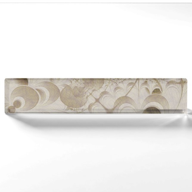 Abstract beige pattern nameplate (Front)