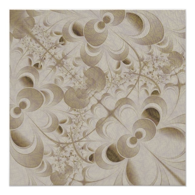 Abstract beige pattern poster (Front)