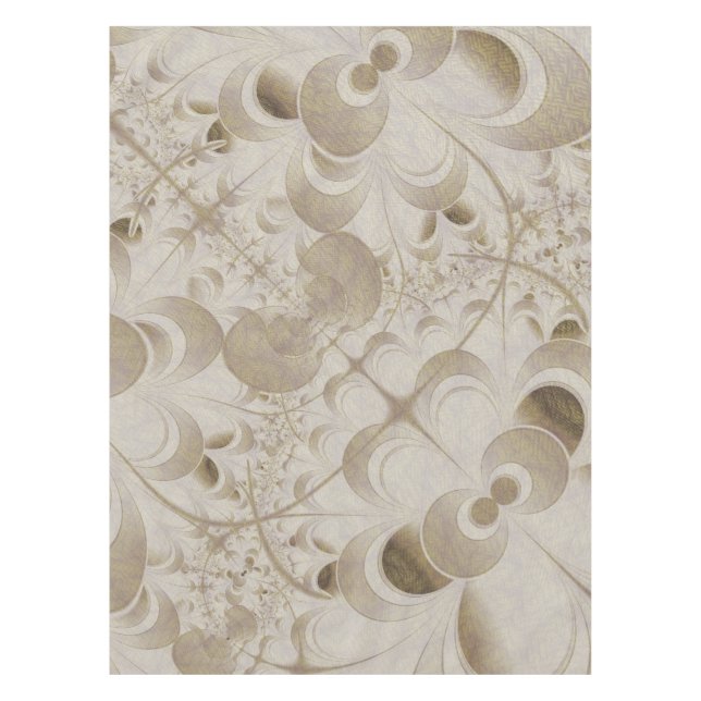 Abstract beige pattern tablecloth (Front)
