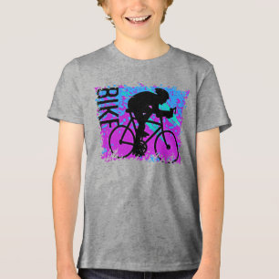 Abstract Bicyclist Racer Tri-Blend Shirt