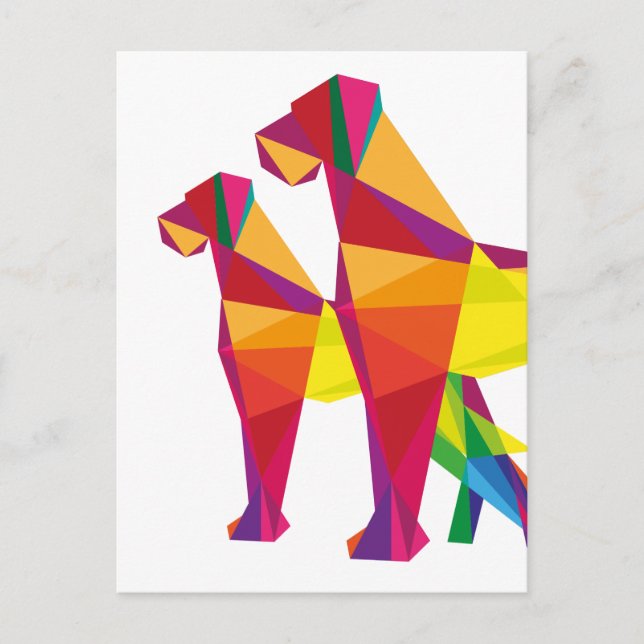 Abstract big dog postcard (Front)