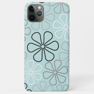 Abstract Big Flower Outlines BWG+Duck Egg Blue Case-Mate iPhone Case