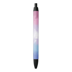 Abstract Bigender Pride Flag Black Ink Pen