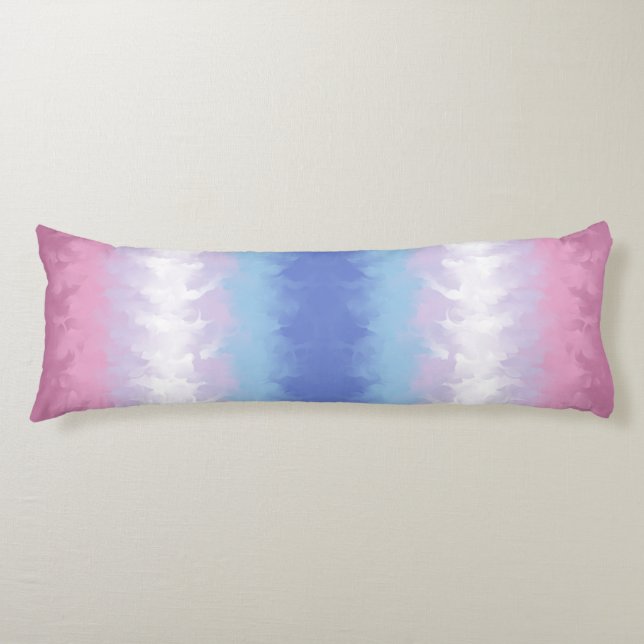 Abstract Bigender Pride Flag     Body Cushion (Front)