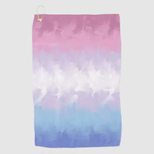Abstract Bigender Pride Flag     Golf Towel