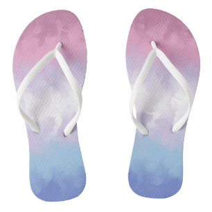 Abstract Bigender Pride Flag Jandals