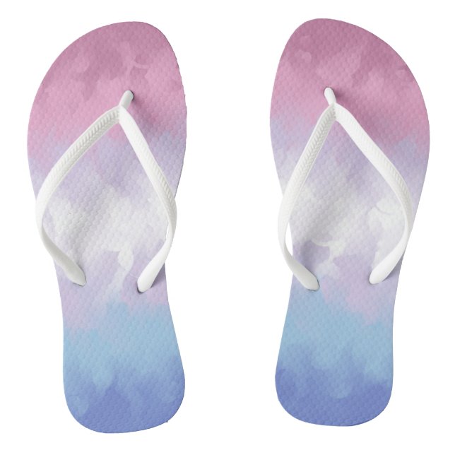 Abstract Bigender Pride Flag    Jandals (Footbed)