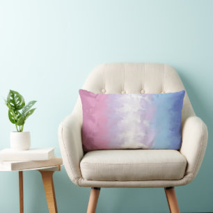 Abstract Bigender Pride Flag Lumbar Cushion