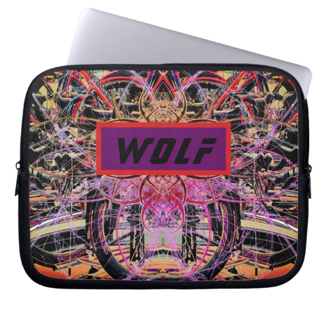 Abstract Bikes and a name or word Laptop Sleeve (Front)