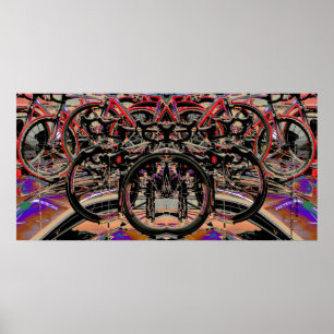 Abstract Bikes (Tour of Britain 2010) Poster