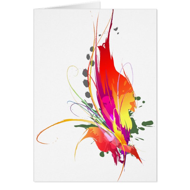 Abstract Bird of Paradise Paint Splatters (Front)